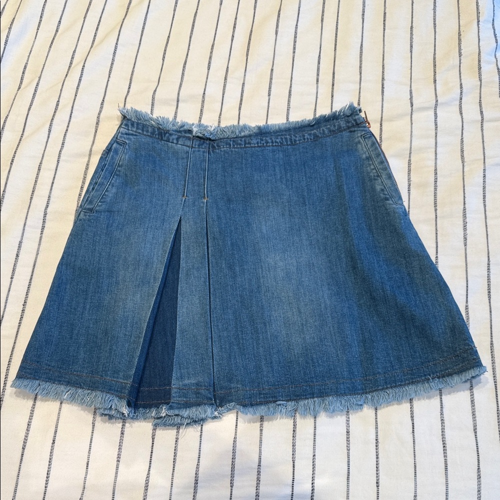 SeeByChloé Pleated Denim Mini Skirt - Size 28